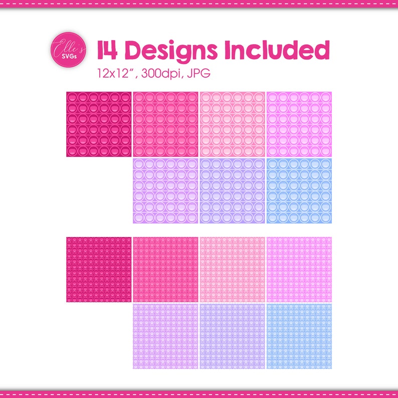 POP IT Digital Paper 2 Popit Digital Paper 14 Designs Pink - Etsy