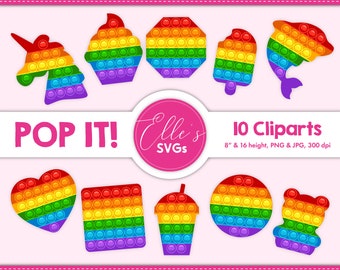 10 POP IT Cliparts , Pop It Images, Pop It Png, Fidget Toy, Pop It Clipart, Dolphin, Cupcake, Unicorn, Popsicle, Pop Its, Instant Download