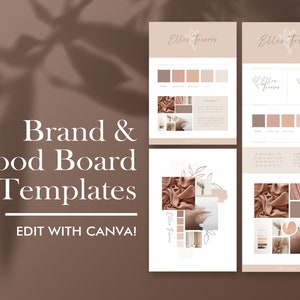 Modèle De Tableau De Marque, Modèle De Tableau D&#39;humeur, Image De Marque, Commerce En Ligne, Tableau De Marque Canva, Modèles De Tableau D&#39;humeur Canva, Création De Logo, Moodboard