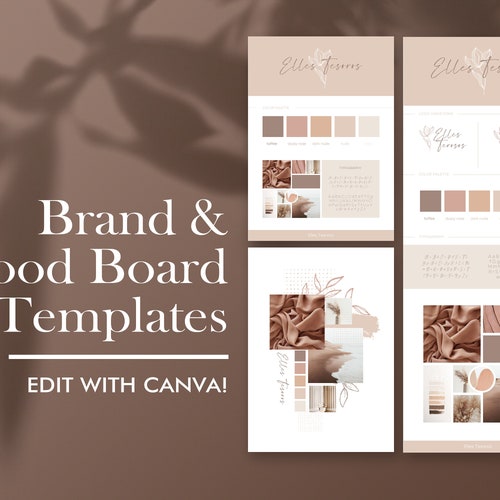 Brand Board Template Mood Board Template Branding Online - Etsy