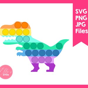 Pop It Svg, Pop It Dino Cut File, Pop It Digital Clipart, Fidget Toy Svg, Silhouette, Cricut, Personal & Commercial Use, INSTANT Download