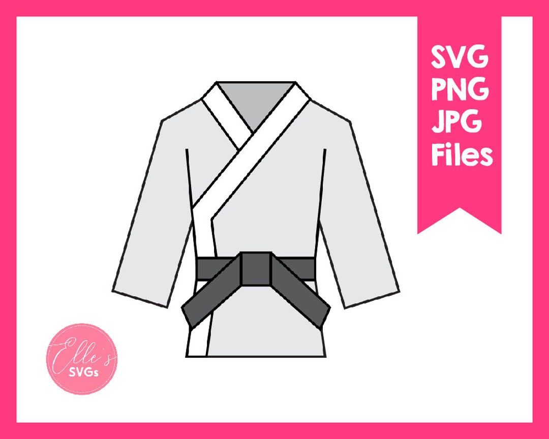 Karate Robe Svg, Karate Robe Cut File, Karate Clipart, Karate