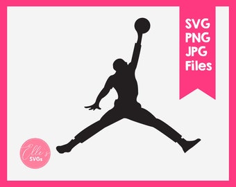 Jumping Man Svg, Jump Man Cut File, Jump Clipart, Basketball Sublimation, Cricut, Silhouette, Personal & Commercial Use, INSTANT Download