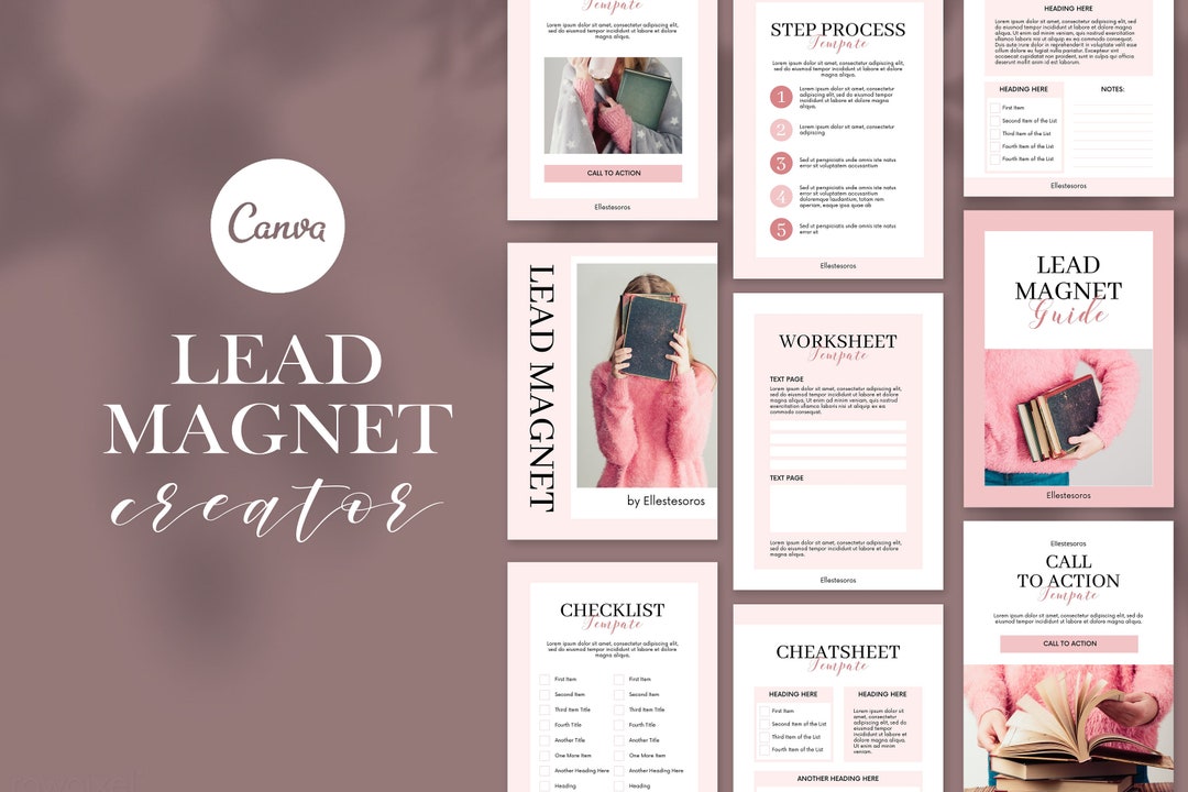 Lead Magnet Canva Template Bundle - Workbook Templates - Pinterest ...