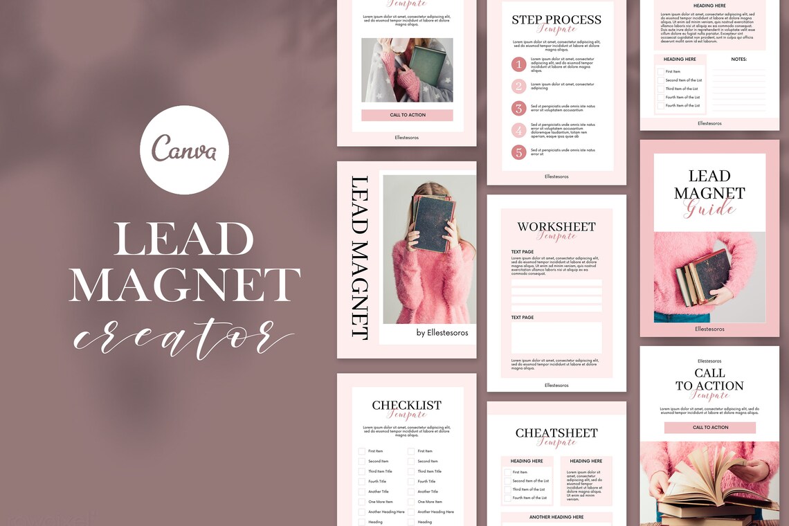 Lead Magnet Canva Template Bundle - Workbook Templates - Pinterest ...
