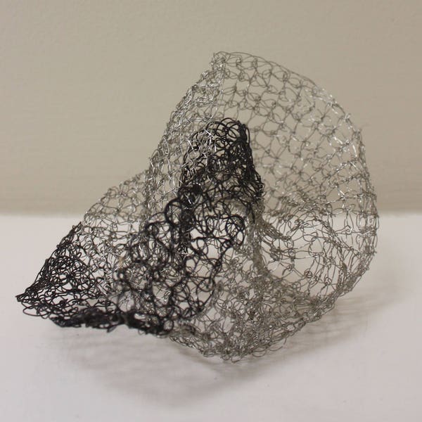 Silver and Dark Annealed Wire Sculpture