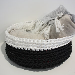 Handmade crochet rope bowls stackable image 3