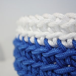 Handmade crochet rope bowls stackable image 4