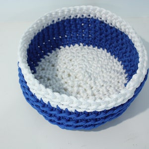 Handmade crochet rope bowls stackable image 9