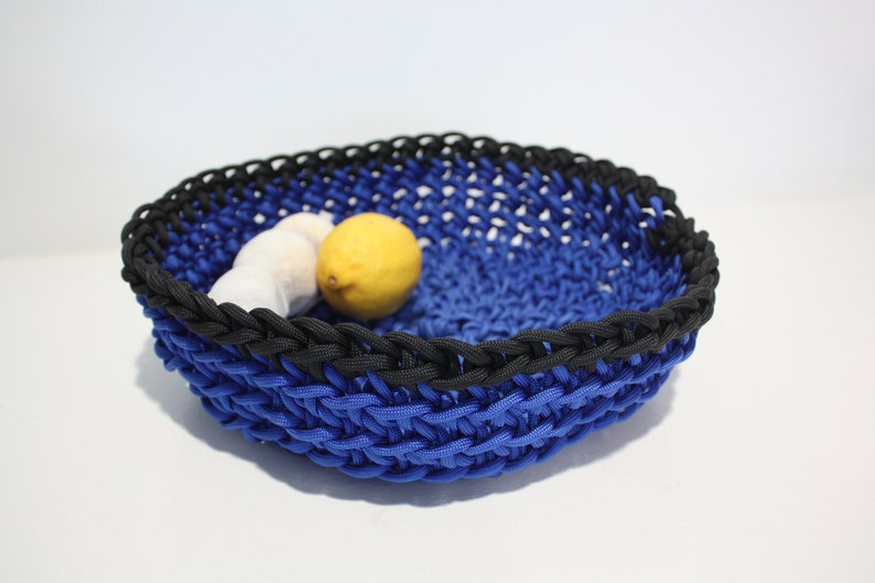 Handmade crochet rope bowls image 1