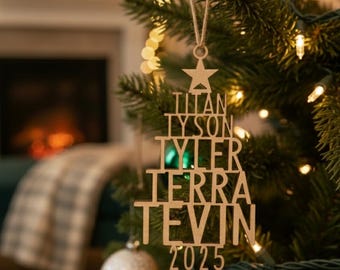 2023 Christmas Tree Ornament, Family Christmas Ornament, Personalized Ornament With Names, Christmas Tree Ornament, Christmas Decor