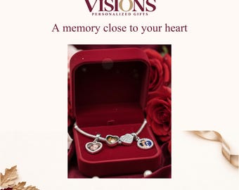 Personalized Heart Photo Charm Bead, Custom Engraved Picture Charm, Pandora Compatible Charms, Photo Keepsake