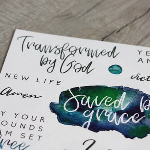 Autocollants transformés par Dieu Journalisation biblique | Griffonnage Foi