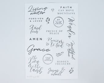 Be still and know stickers Bible journaling | Doodling Faith