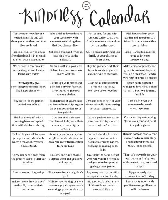 Bible journaling printable Functions of Kindness calendar + wordfetti Doodling Religion graphic relating to Acts Prayer Printable known as Bible journaling printable Functions of Kindness calendar + wordfetti Doodling Religion