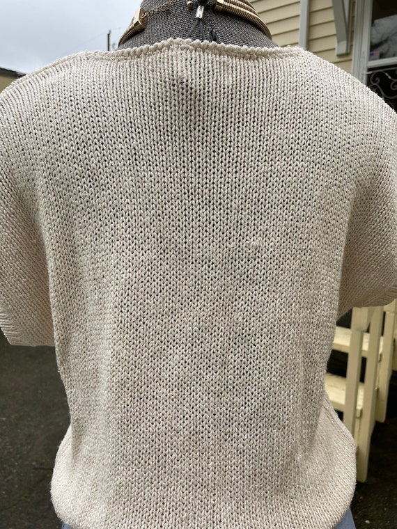 Darling 80’s lightweight short sleeved sweater top - image 6