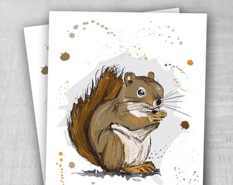 Postcard - Cute Little Squirrel