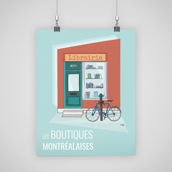 Montreal Boutiques Poster Etsy