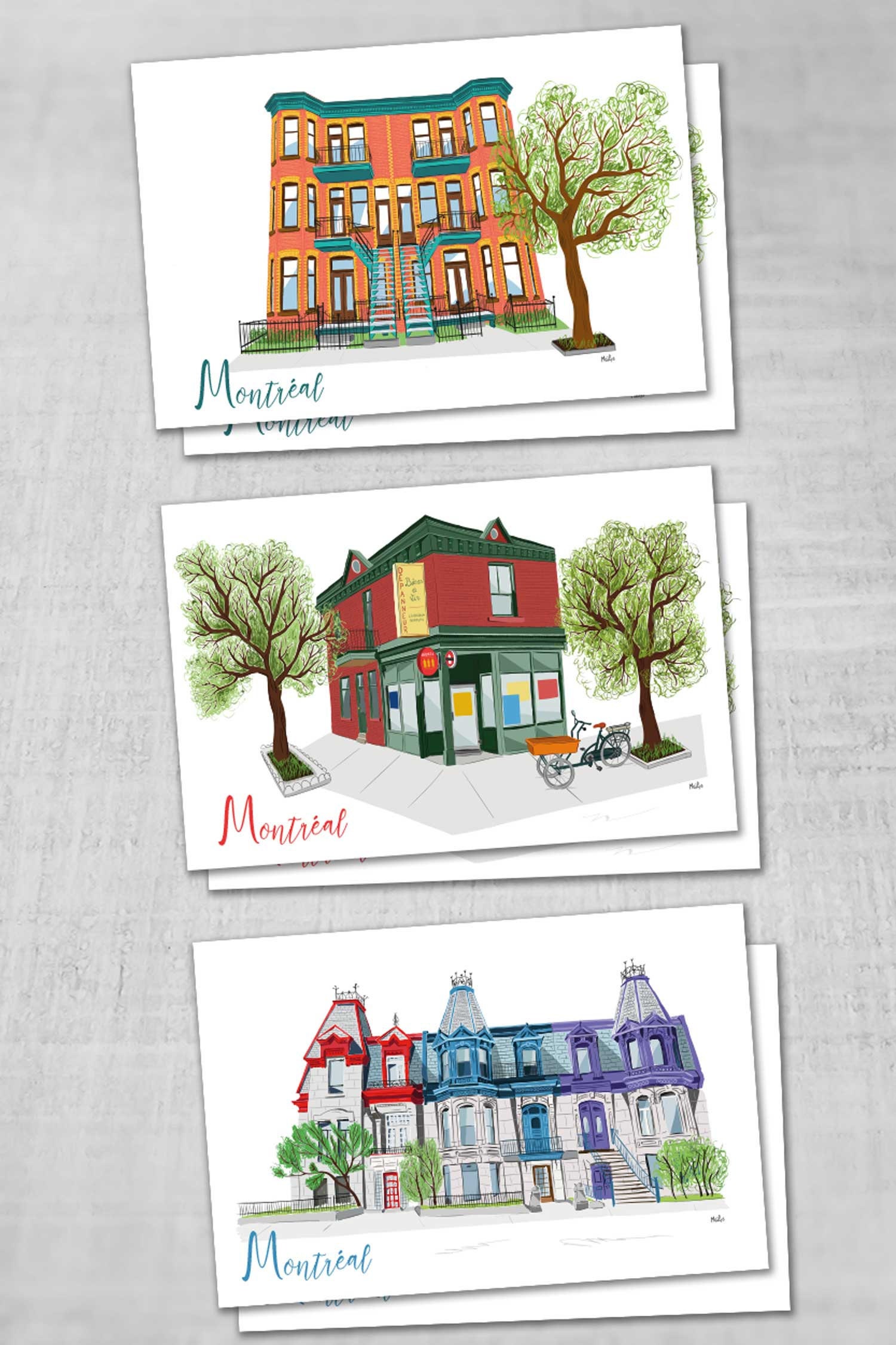 3 Postcards Montreal's Architecture Etsy