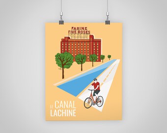 10x8 inches Printed Poster - Lachine Canal