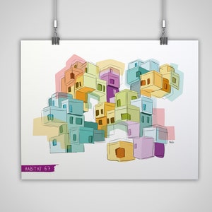 10x8 inches Printed Poster - Habitat 67