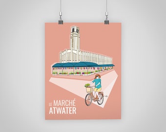 8x10 inches Printed Poster - Atwater Market