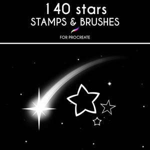 140 sterrenborstels en stempels voor procreate | Procreate Borstels | Procreate Postzegels