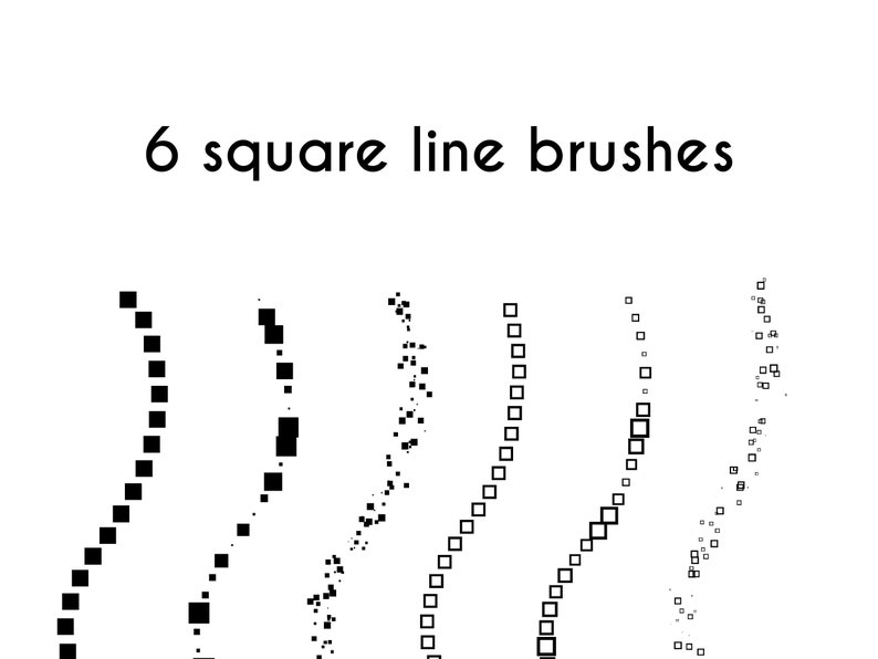 20 Square Brushes for Procreate Etsy