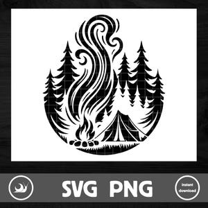 Camping SVG / Fogata / Cricut / Archivo de corte