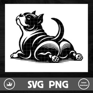 American Bully Butt SVG-bestand knippen voor Cricut of Silhouette | Pitbull kont ontwerp SVG-PNG-afbeeldingen