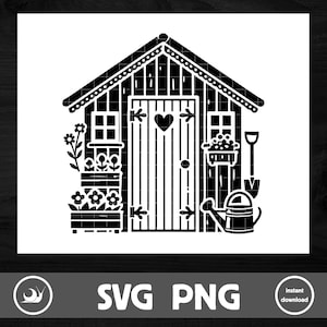 Abri de jardin SVG | Plaque de salle de bain | Cricut | Couper le fichier