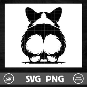 Corgis Hintern SVG | Cricut | Schnittdatei | Clip-Kunst PNG
