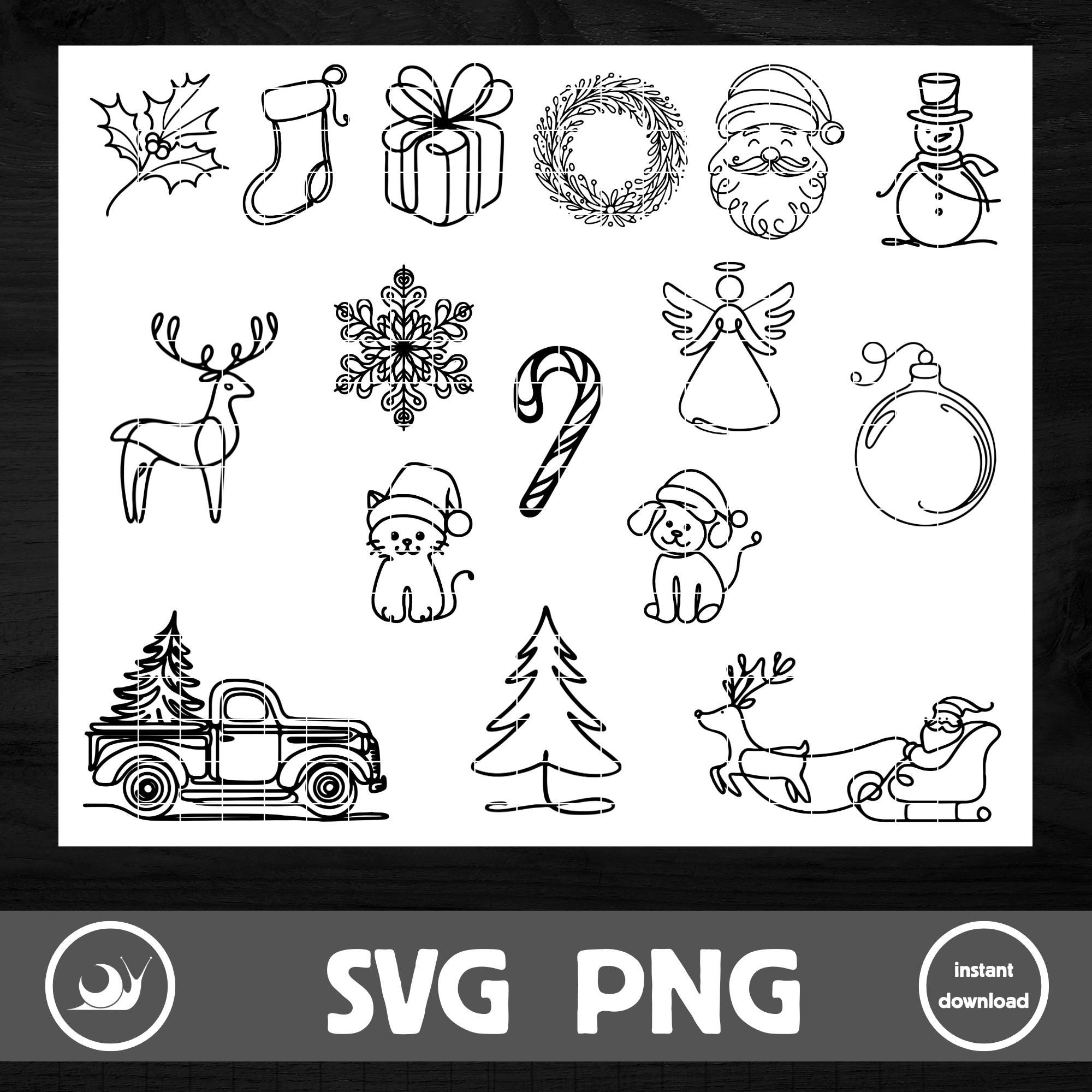 Christmas SVG Bundle Cut File for Cricut or Silhouette | Christmas ...