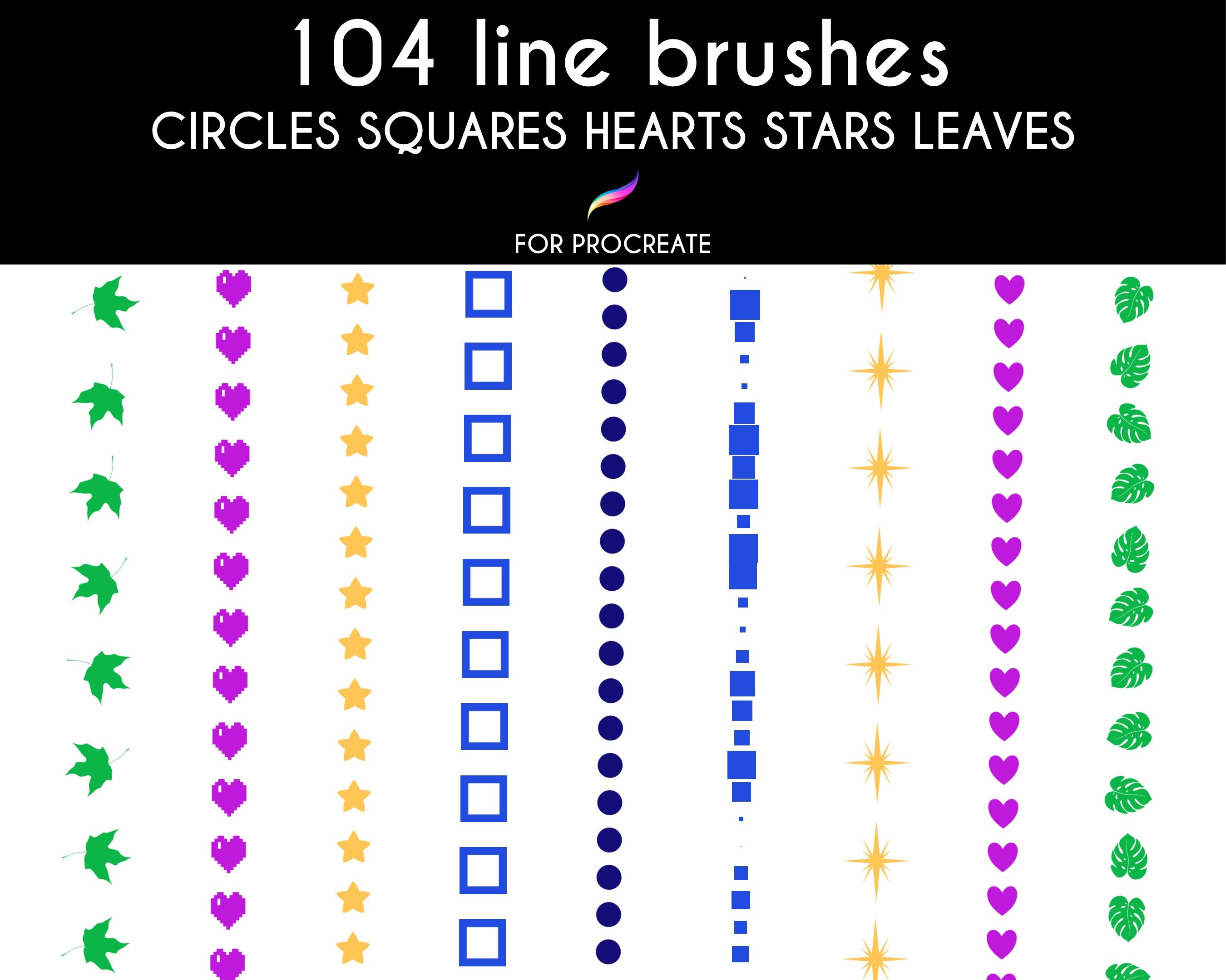104 Line Brushes for Procreate Procreate Brushes Procreate - Etsy