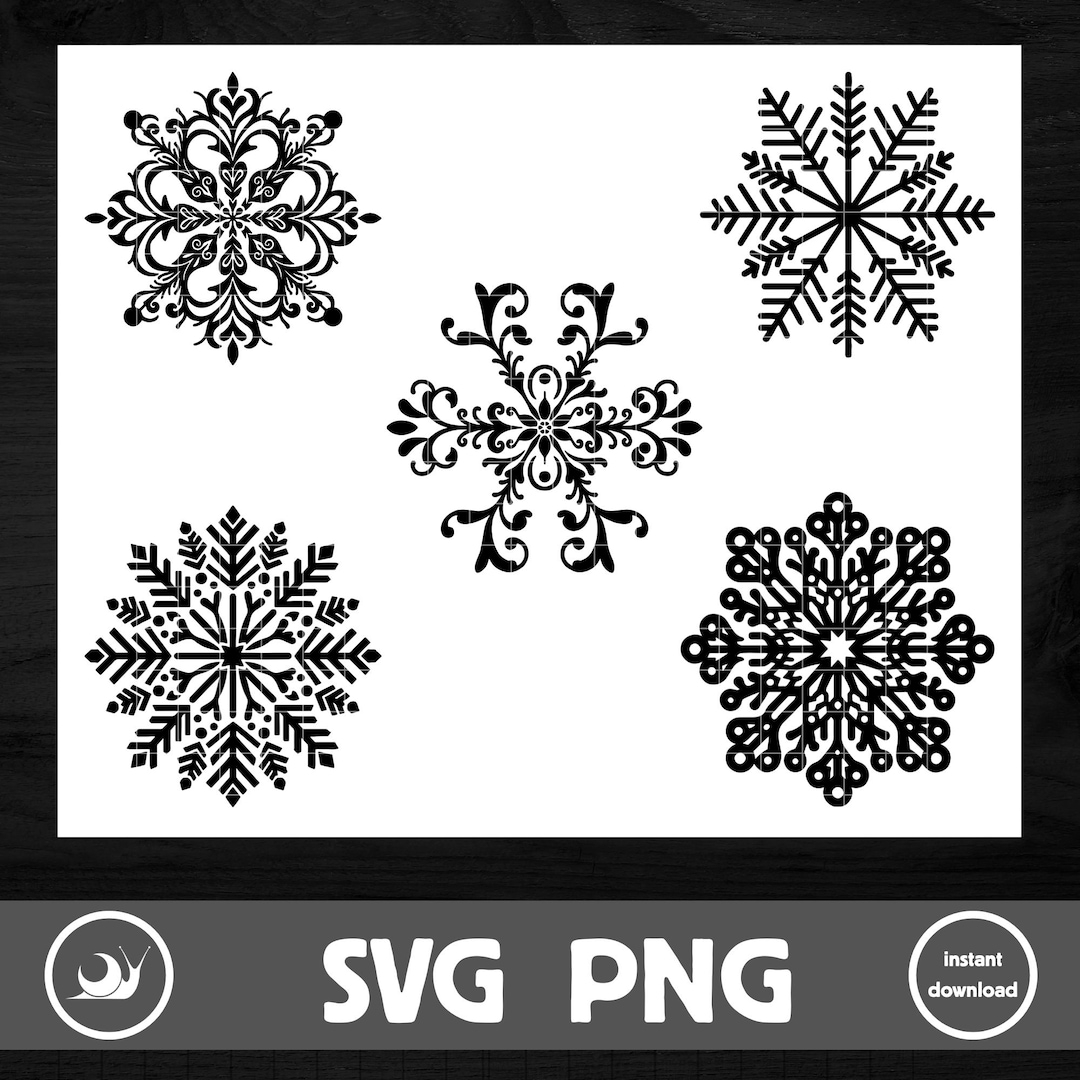 Snowflake SVG Cut File Bundle for Cricut or Silhouette | Snowflake ...