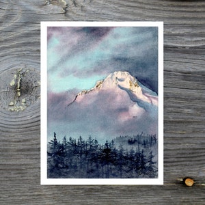 Mt. Hood Fine Art Watercolor Print by Ashley Nelson