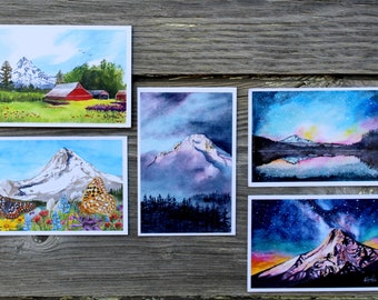 Mt Hood Postcard Pack, Fine Art Postcards by Ashley Nelson