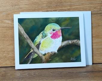 Tarjeta de felicitación de colibrí