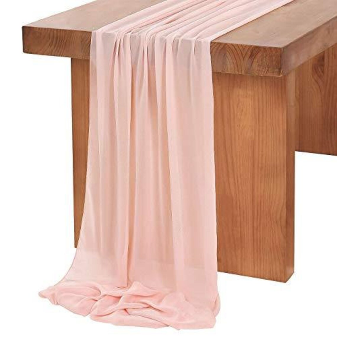 Light Peach Chiffon Table Runner 10Ft Long 27x120 Inches Etsy