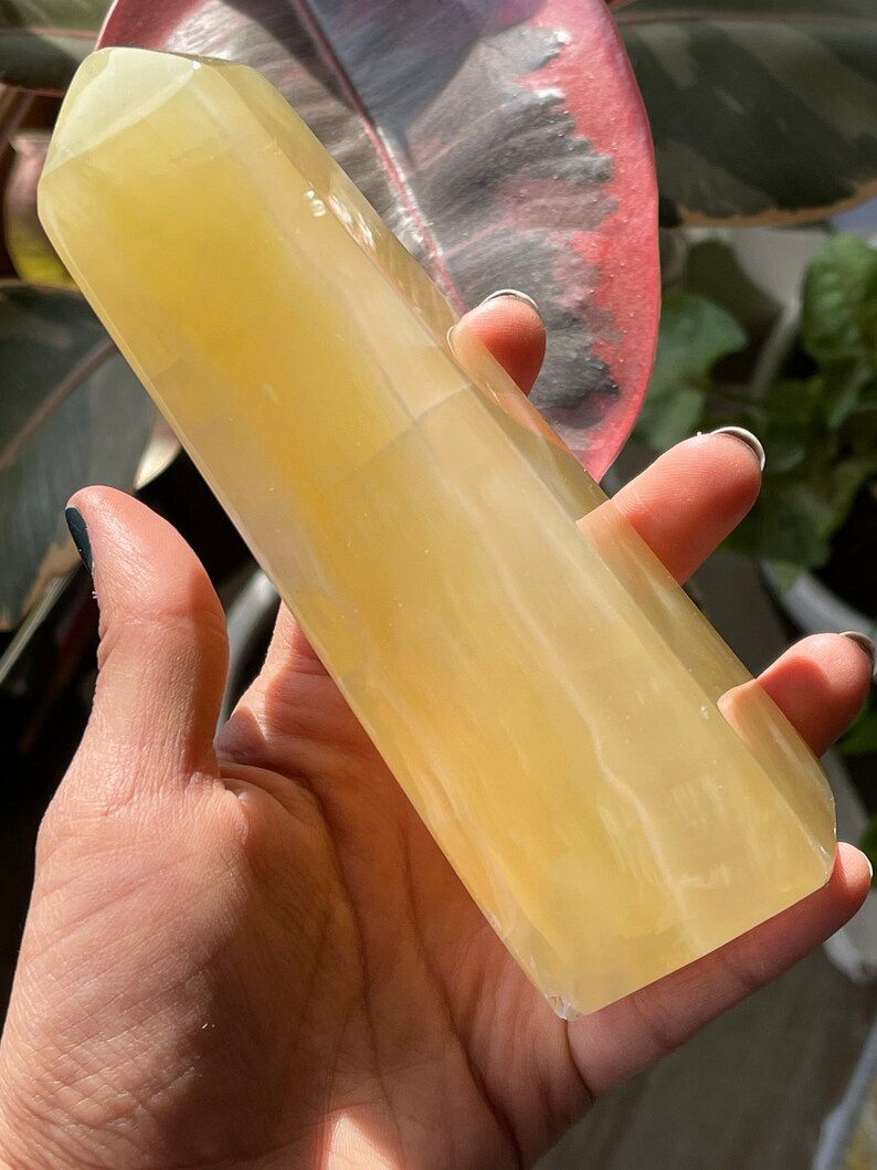 Lemon Calcite Tower Feng Shui Home Etsy