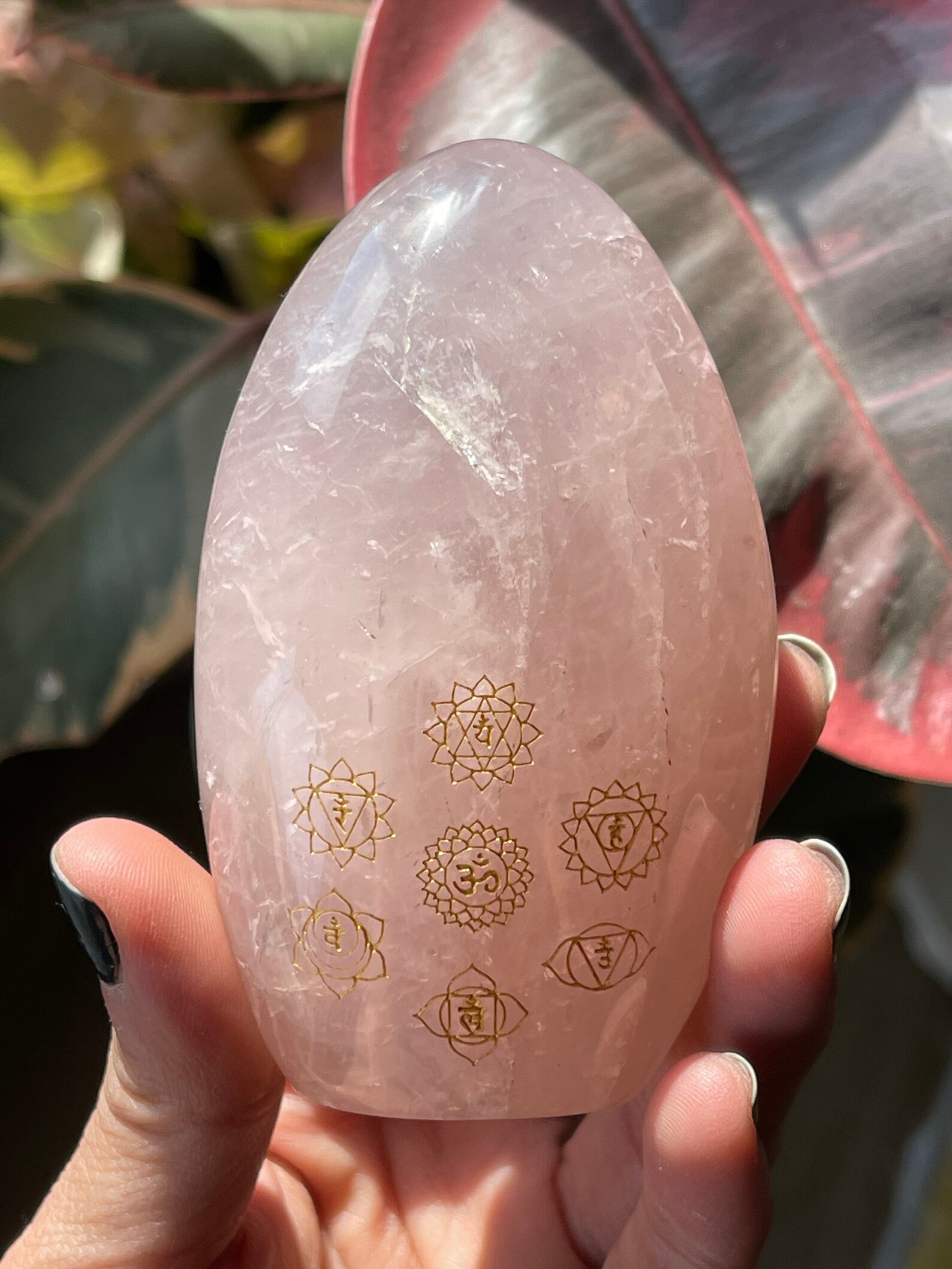 Chakra Rose Quartz Freeform Feng Shui Home Etsy
