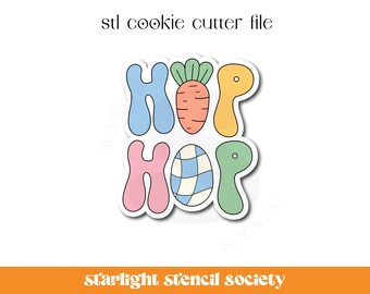 Hip Hop  STL Cookie Cutter File | Easter | Basic Shape | Spring  | Custom Cookie Cutter | Instant Download