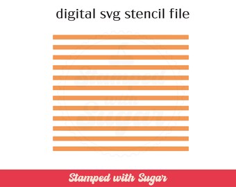 Small Stripe | SVG FILE | Cookie Stencil | Background | Lines Modern | Instant Download | Digital File