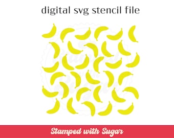Banana Scatter |  SVG File |  Food | Fruit | Cookie Stencil | Digital File