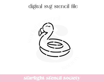 SVG FILE | Flamingo Pool Floaty | Paint Your Own | Cookie Stencil | Summer | Digital File