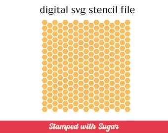 Small Honeycomb | SVG FILE | Cookie Stencil  | Honey Bee  | Background | Cute Modern | Instant Download | Digital File