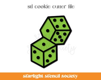 Dice STL Cookie Cutter File | Basic Shape | Custom Cookie Cutter | Instant Download