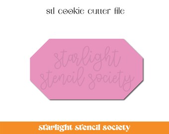 Skinny Octagon STL Cookie Cutter File | Basic Shape | Custom Cookie Cutter | Instant Download
