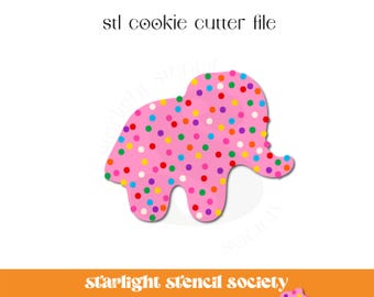 Elephant Animal Cracker Cookie STL Cookie Cutter File | Basic Shape | Food | Custom Cookie Cutter | Instant Download