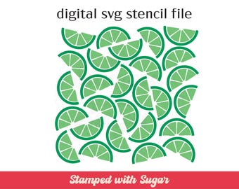 Citrus Scatter 2 part |  SVG File |  Food | Fruit | Cookie Stencil | Digital File